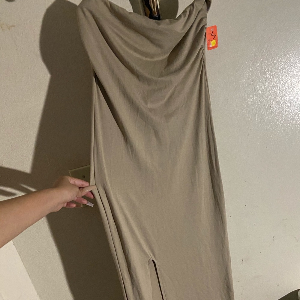 Strapless Dress with slit